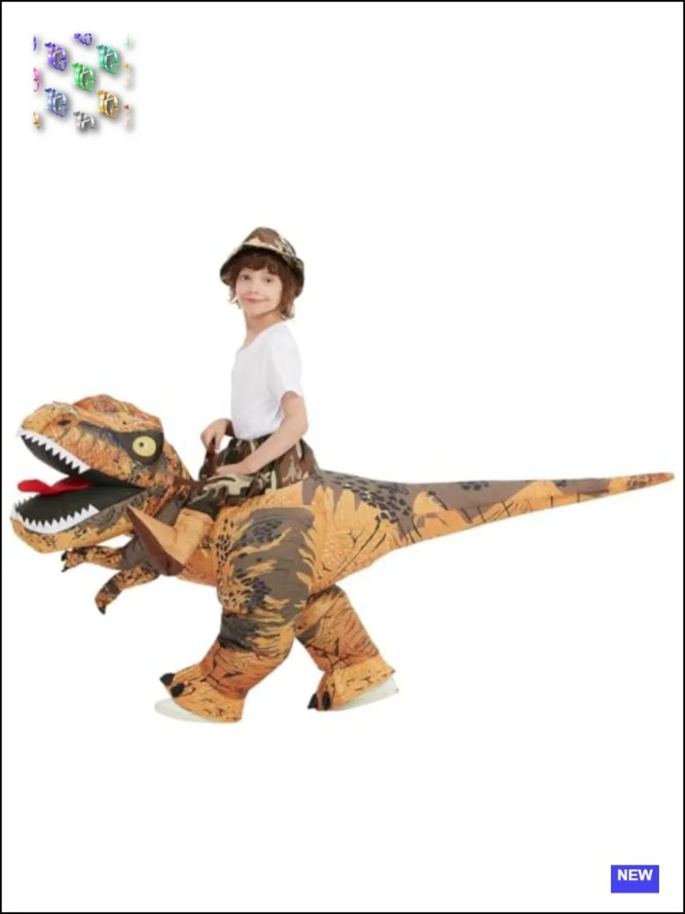 Inflatable T-Rex Dinosaur Costume for Kids Halloween Blow Up Funny Party Cosplay